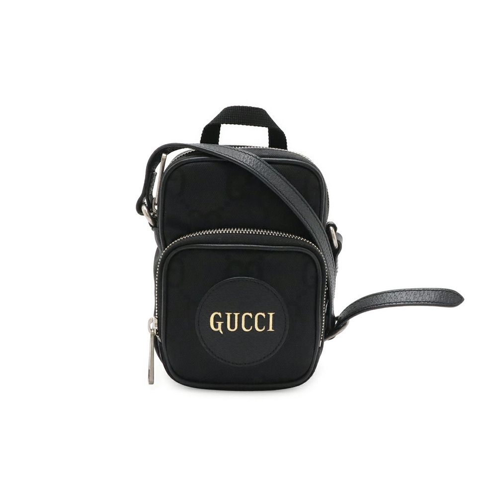Gucci Off The Grid Shoulder Bag Canvas Leather Black